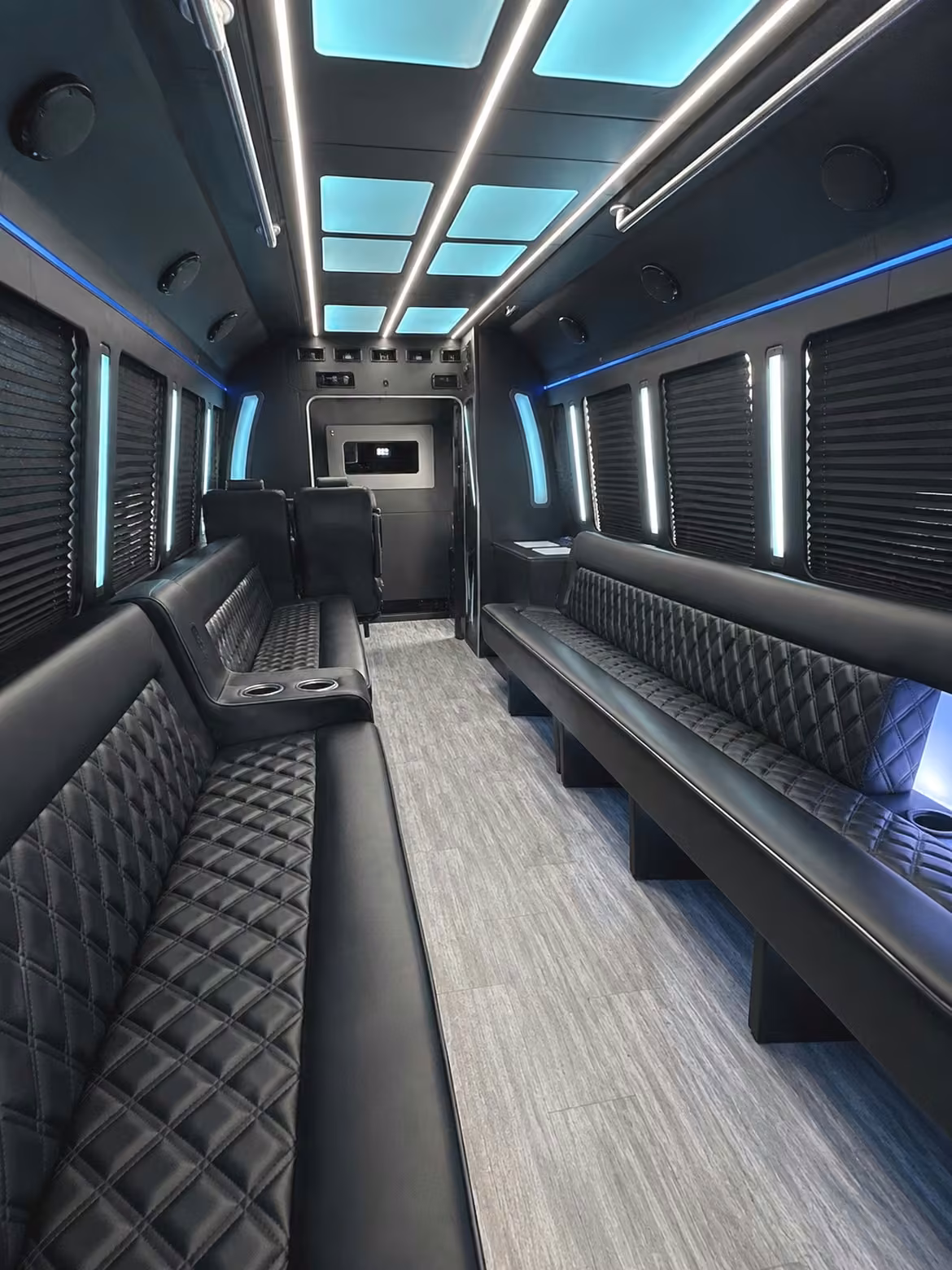 20 passenger party bus interior